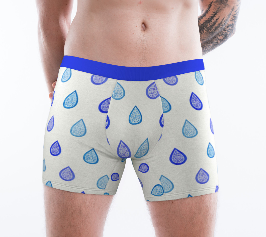 Aperçu de Blue raindrops Boxer Brief #1