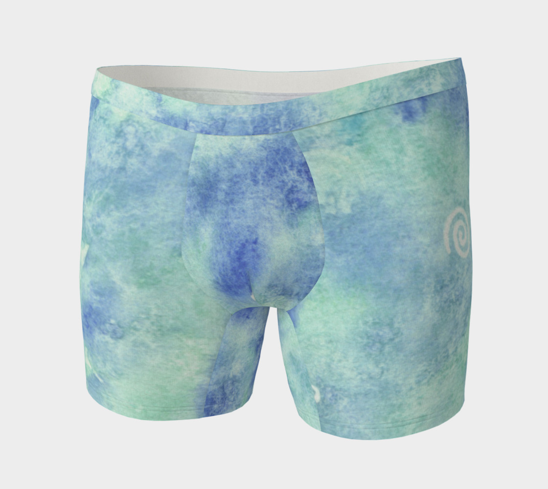 Aperçu de Blue lagoon watercolor Boxer Brief #3