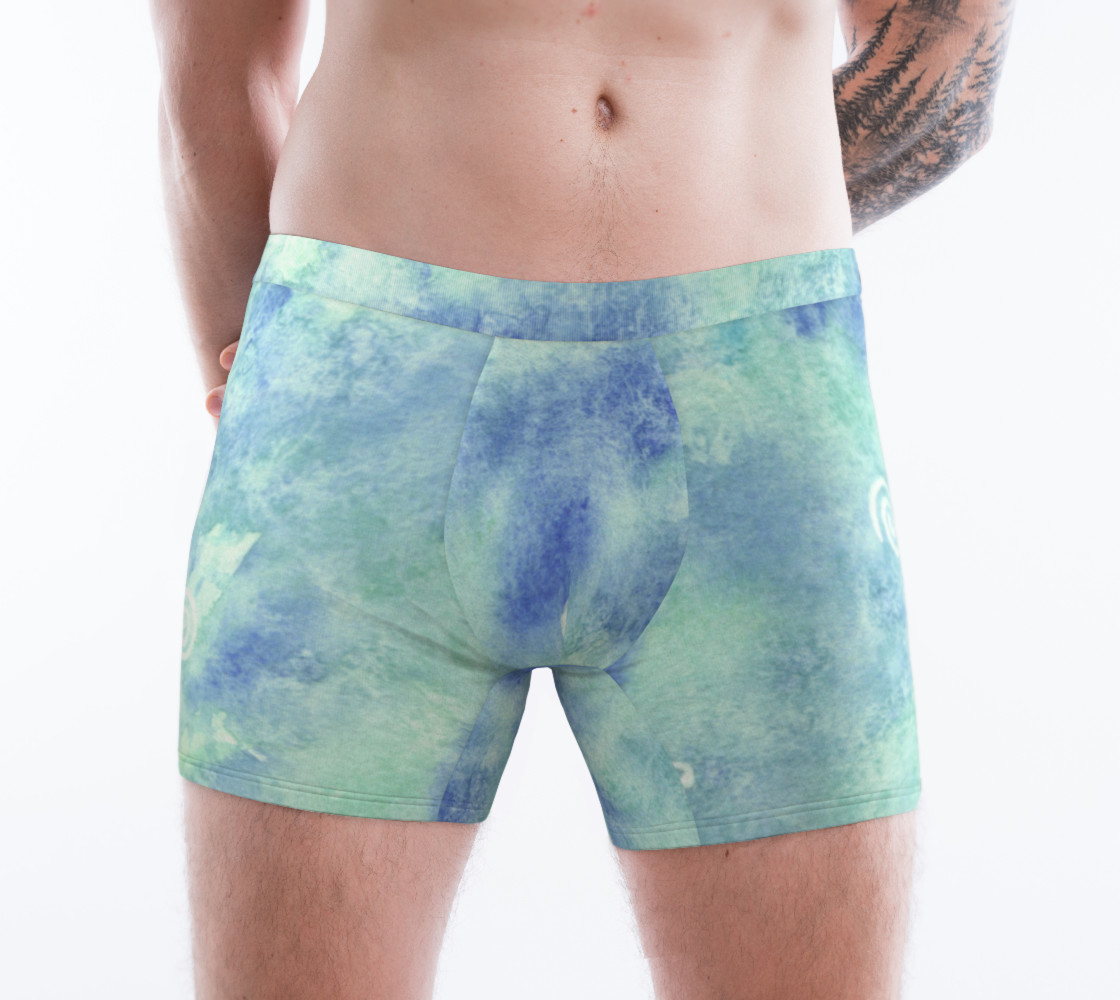 Aperçu de Blue lagoon watercolor Boxer Brief #1