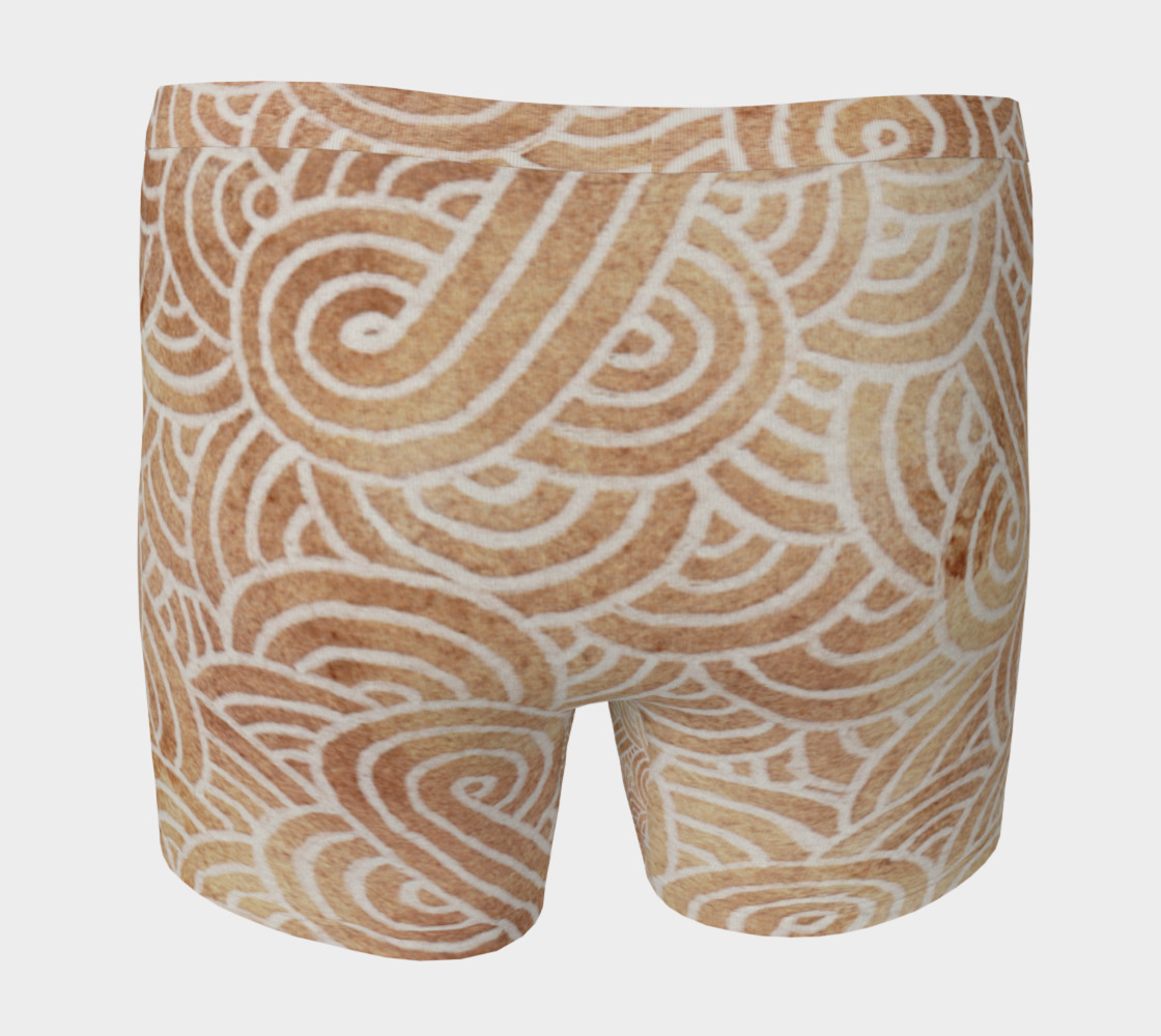Aperçu de Iced coffee and white swirls doodles Boxer Brief #4