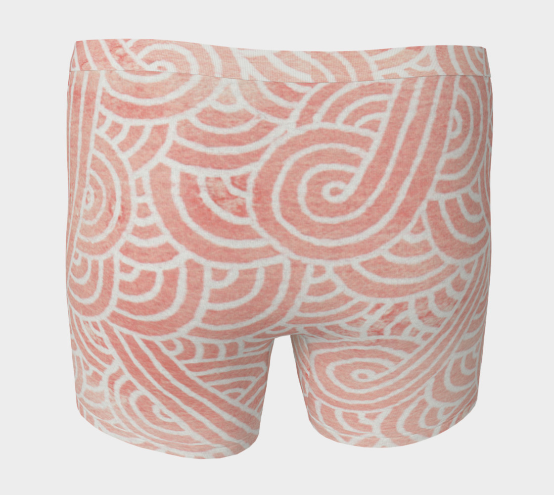 Rose quartz and white swirls doodles Boxer Brief preview #4