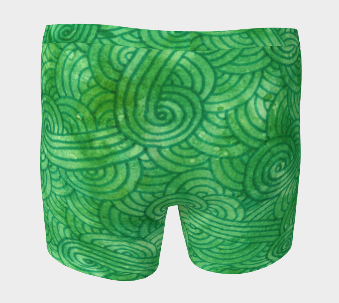 Bright green swirls doodles Boxer Brief preview #4