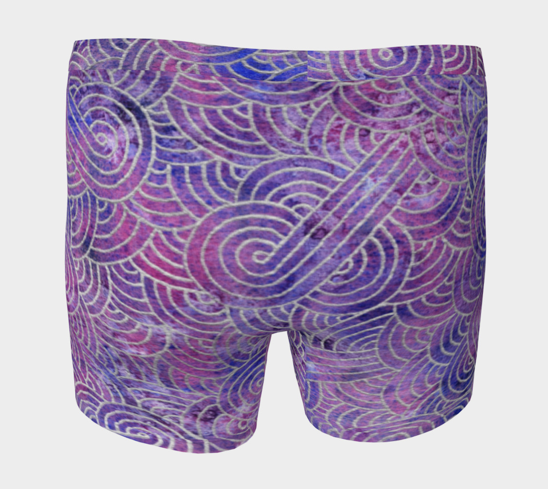 Aperçu de Purple and faux silver swirls doodles Boxer Brief #4