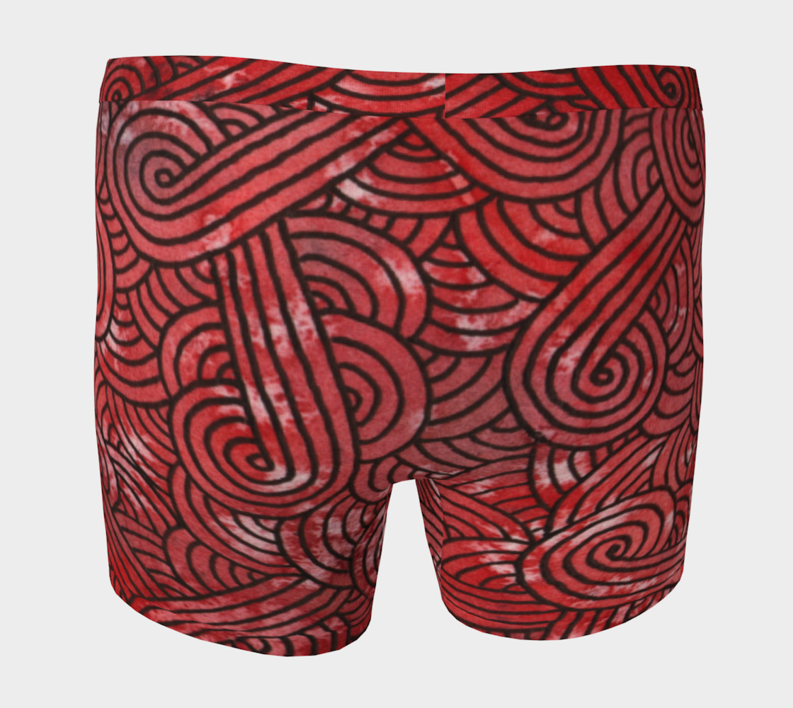 Aperçu de Red and black swirls doodles Boxer Brief #4