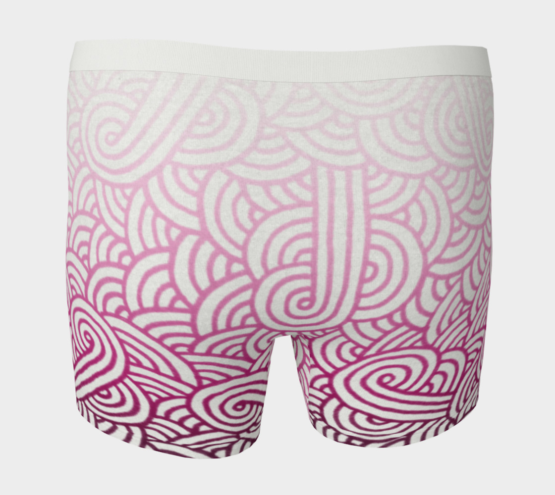 Gradient pink and white swirls doodles Boxer Brief preview #4