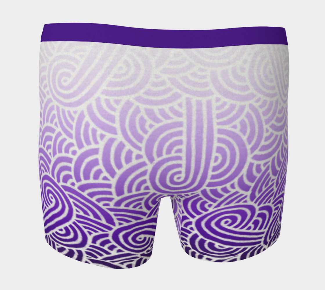 Ombré purple and white swirls doodles Boxer Brief preview #4