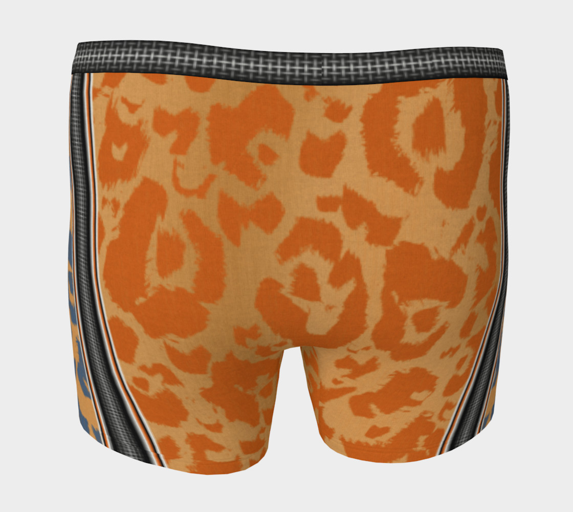 Aperçu de Orange and Blue Leopard Print Industrial Stripe #4