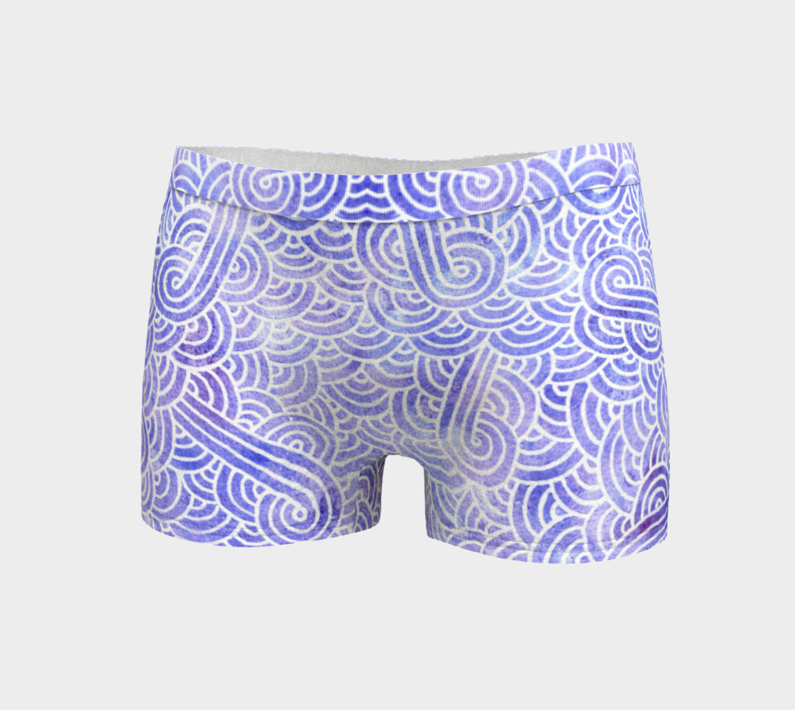 Lavender and white swirls doodles Boyshort preview #3