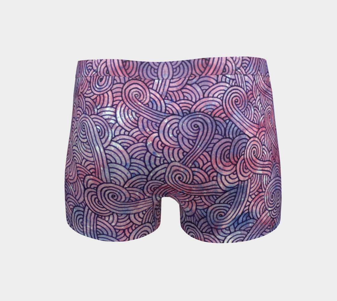 Purple swirls doodles Boyshort preview #4