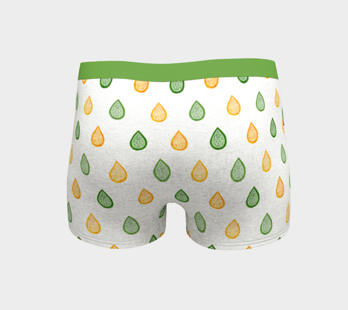Aperçu de Yellow and green raindrops Boyshort #4