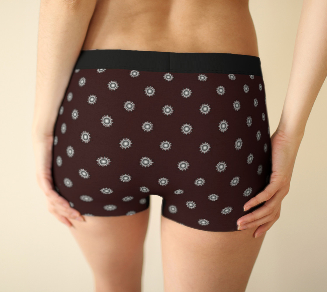 Orb Glyphs Maroon Boyshorts preview #2