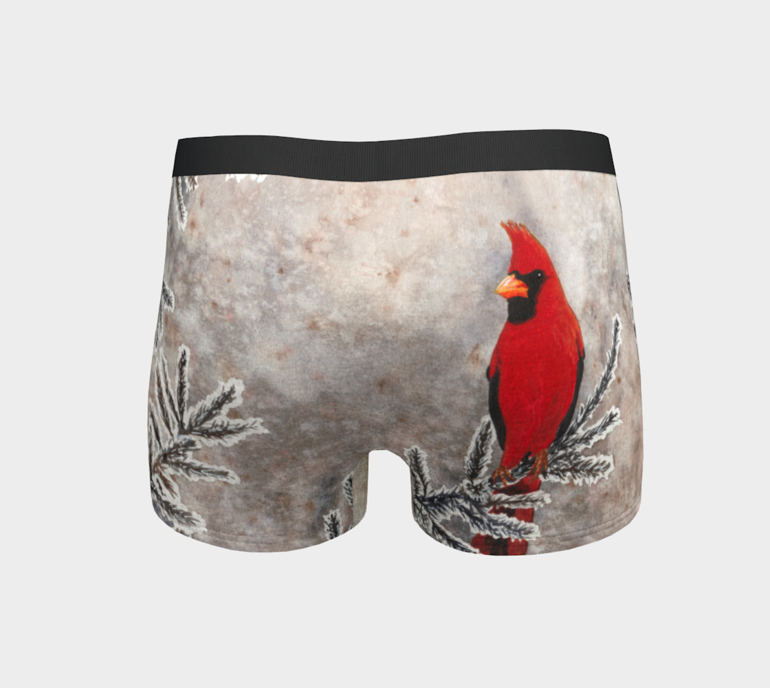 The red cardinal in winter Boyshort preview #4