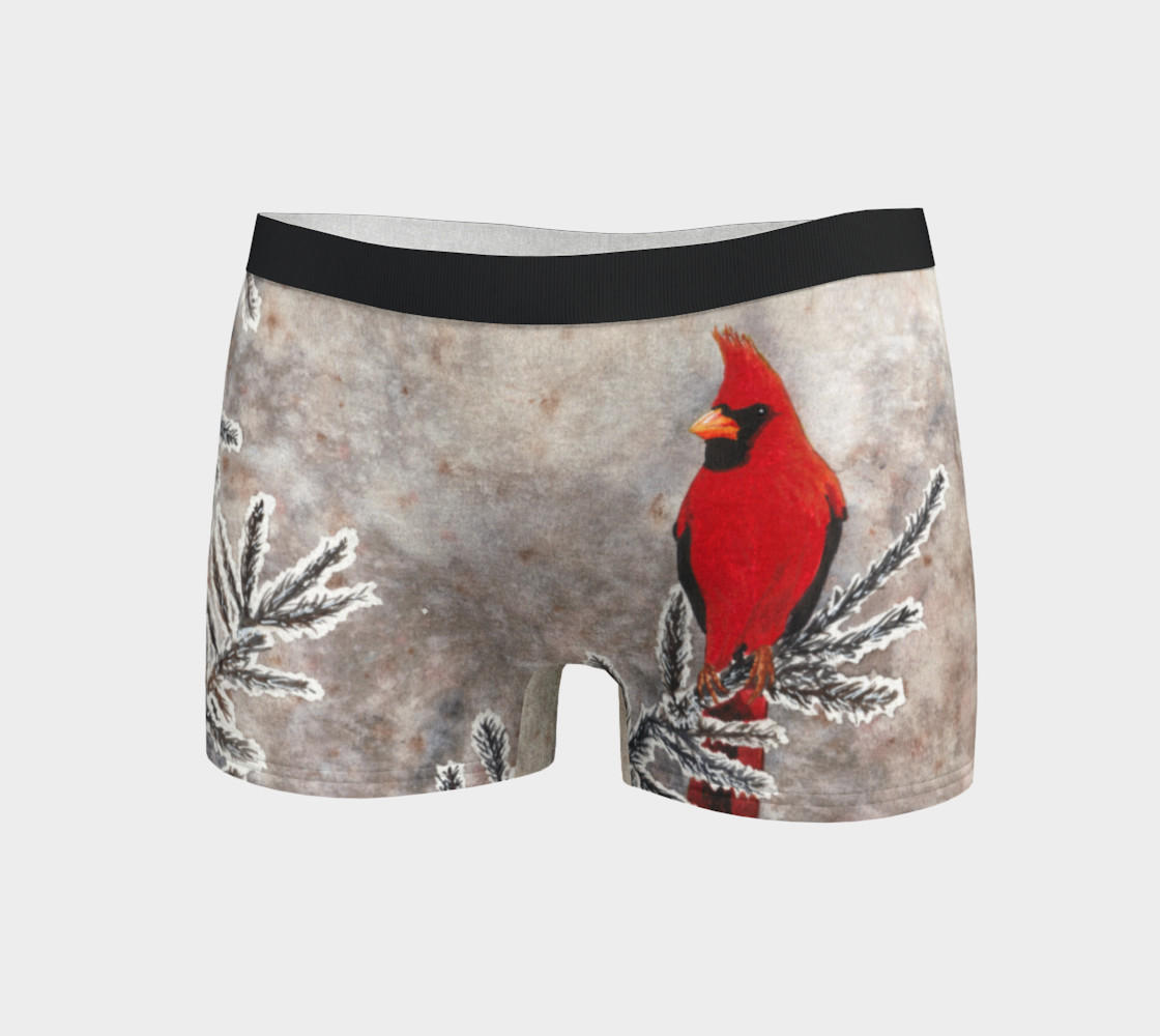 The red cardinal in winter Boyshort preview #3