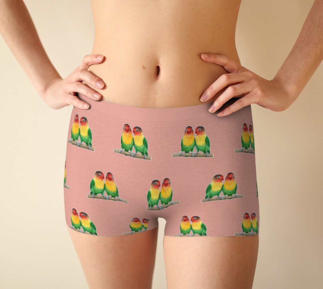 Fischer's lovebirds pattern Boyshort preview #1