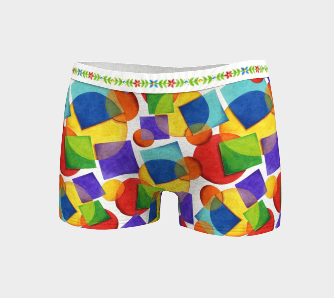 Aperçu de Candy Rainbow Geometric Boyshorts #3