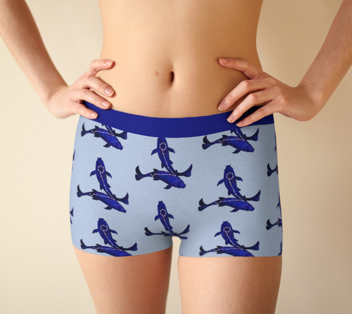 Astrological sign Pisces constellation pattern Boyshort preview #1