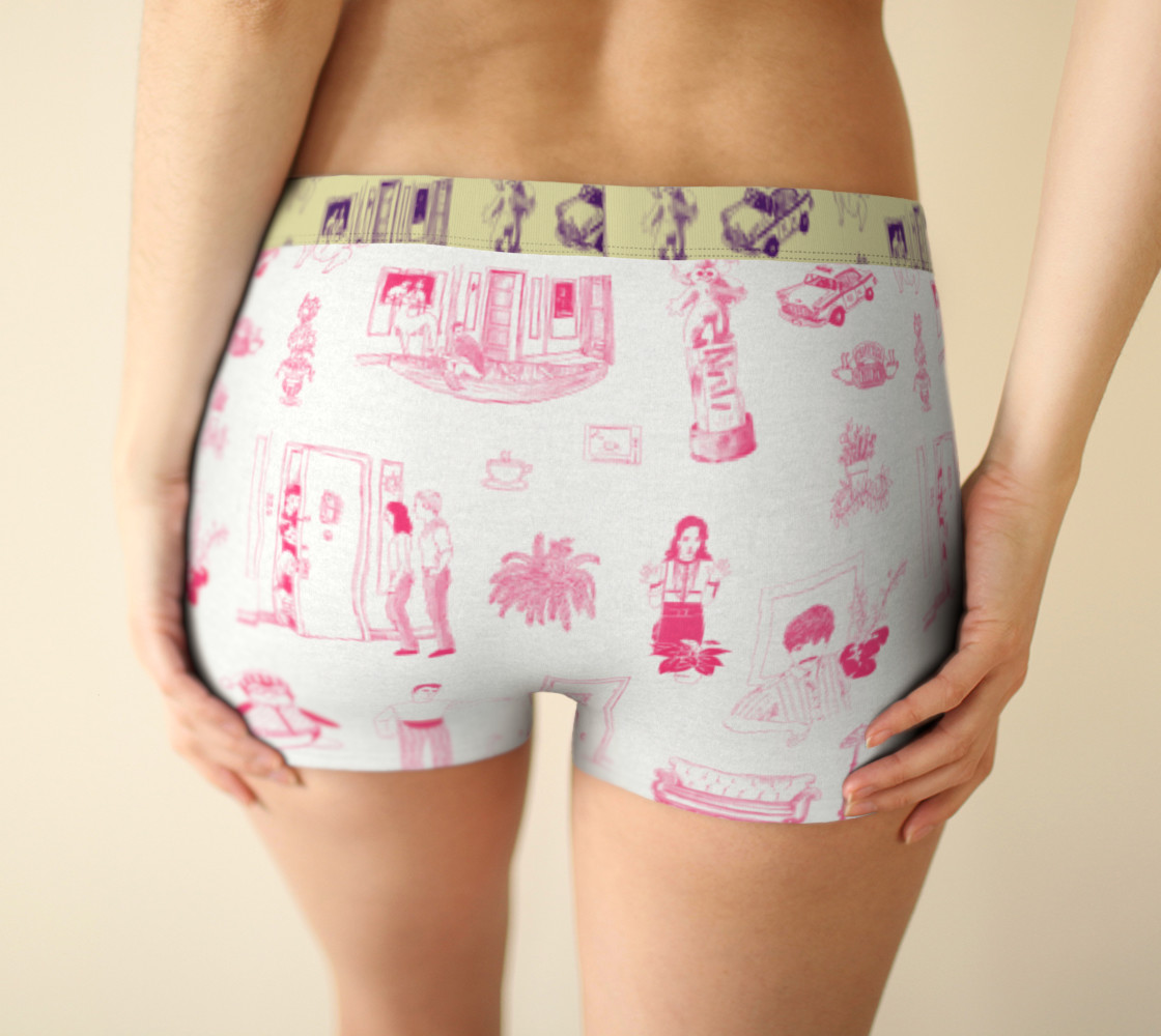 Aperçu de Friends Boyshorts in pink and white #2