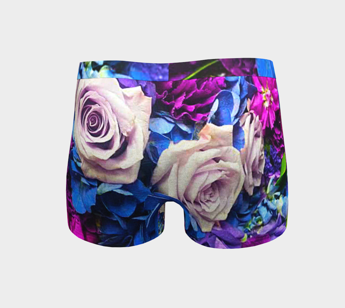 Rose Bouquet in Blues and Purples Boyshorts thumbnail #5