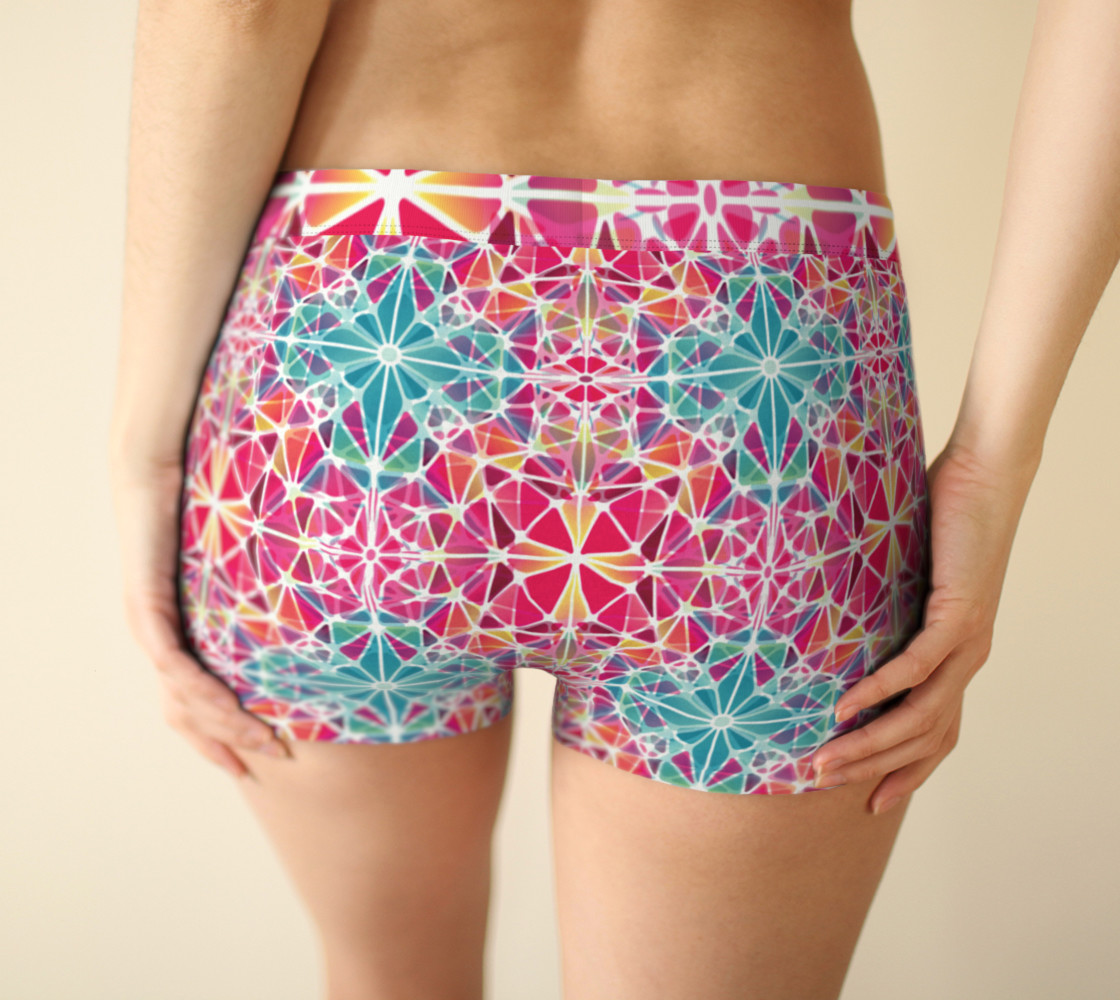 Aperçu de Pink and Blue Kaleidoscope Boyshorts #2