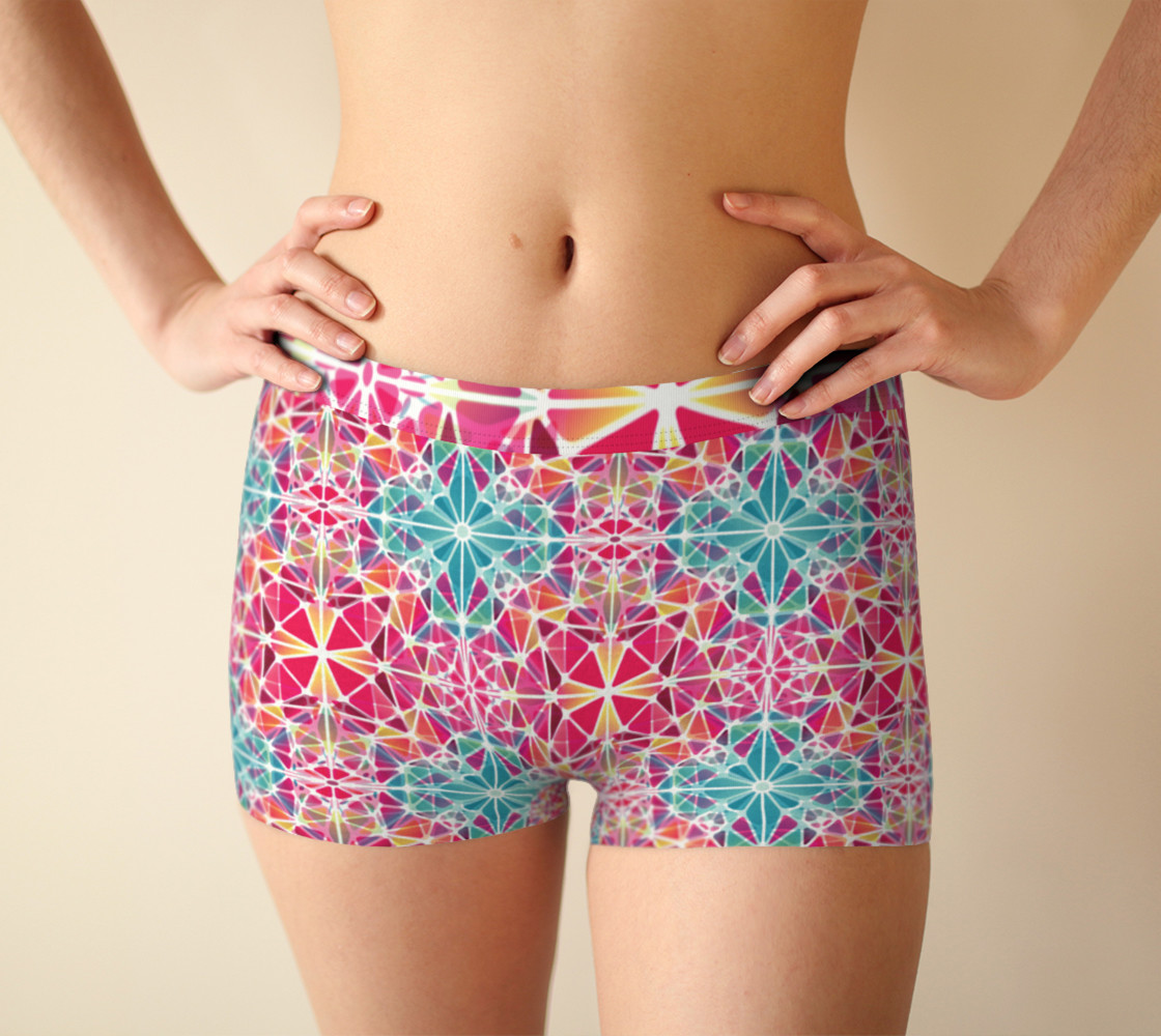Aperçu de Pink and Blue Kaleidoscope Boyshorts #1