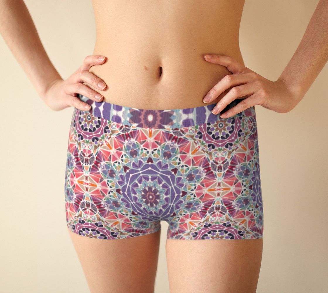 Purple and Pink Kaleidoscope Boyshorts preview #1