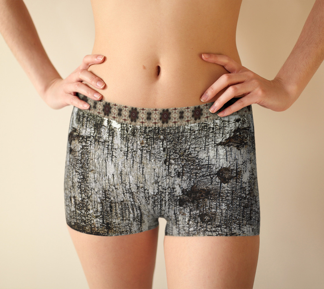 Distressed Cracked Birch Bark and Mandala Print preview #1