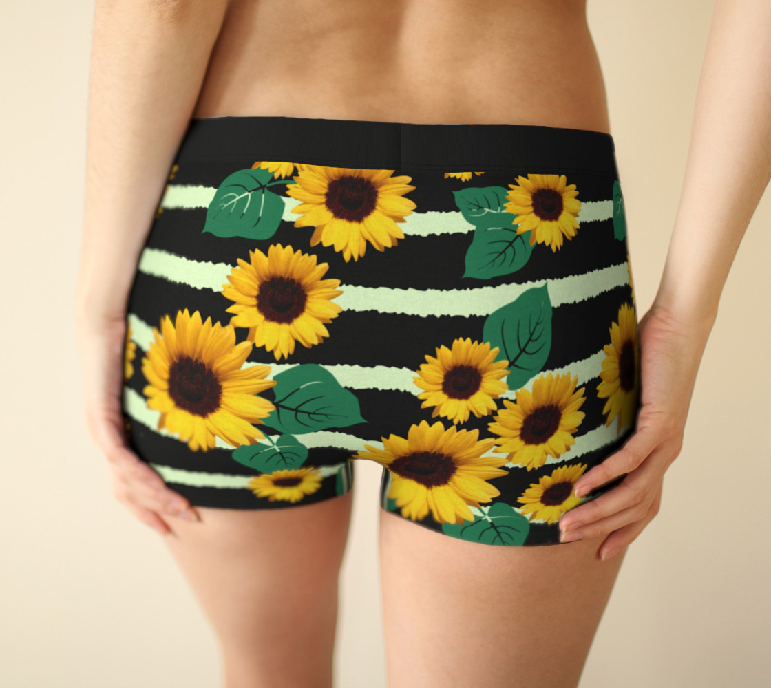 Big Sunflower and Navy Blue Jagged Stripe preview #2