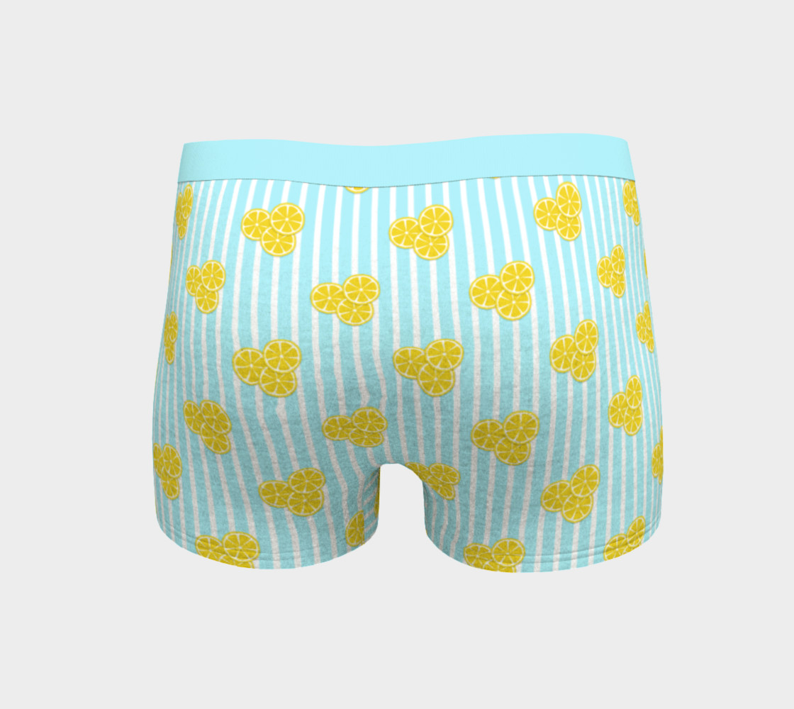 Lemon Slices on Light Blue Stripes preview #4