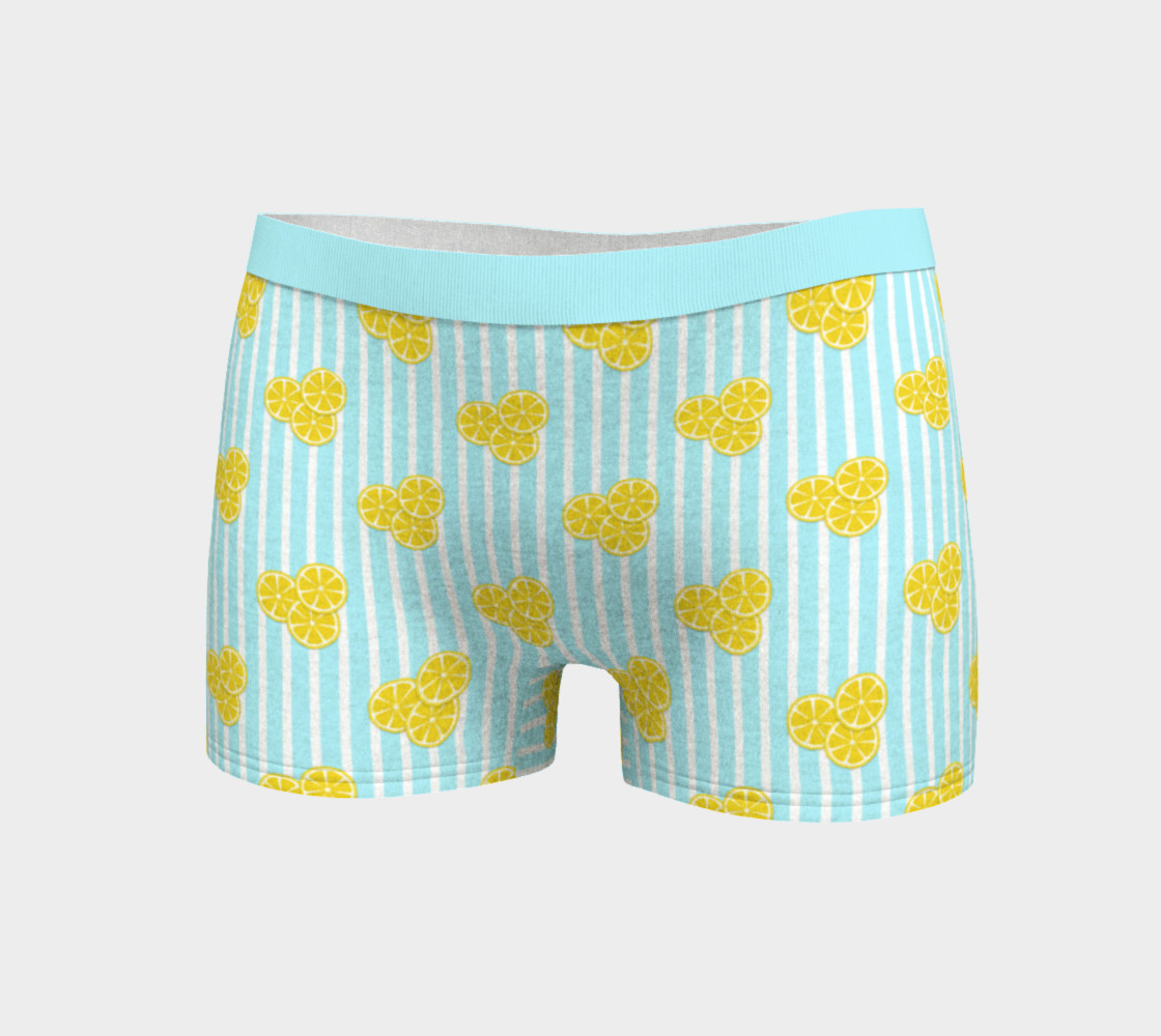 Lemon Slices on Light Blue Stripes preview #3