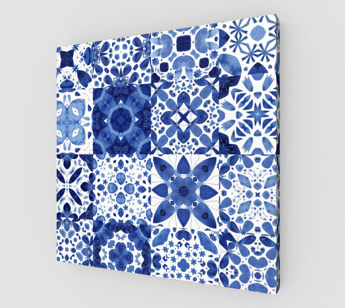 Indigo Watercolor Tiles preview #1