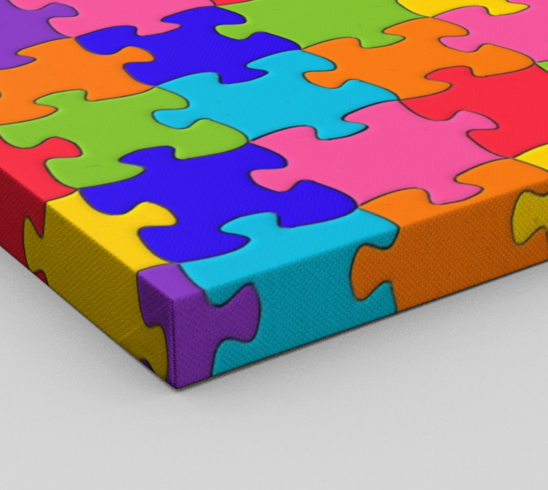 Funny Colorful Jigsaw Puzzle Pieces preview #3