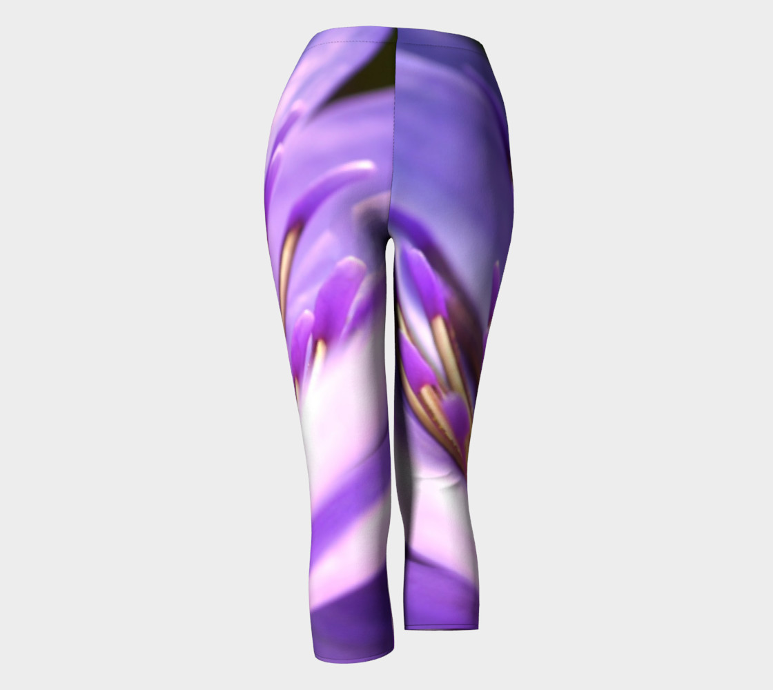 Purple Flower 2 Capris leggings preview #4