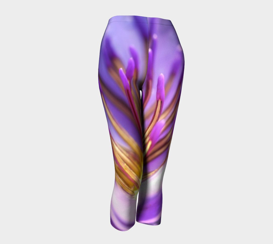 Purple Flower 2 Capris leggings preview #1