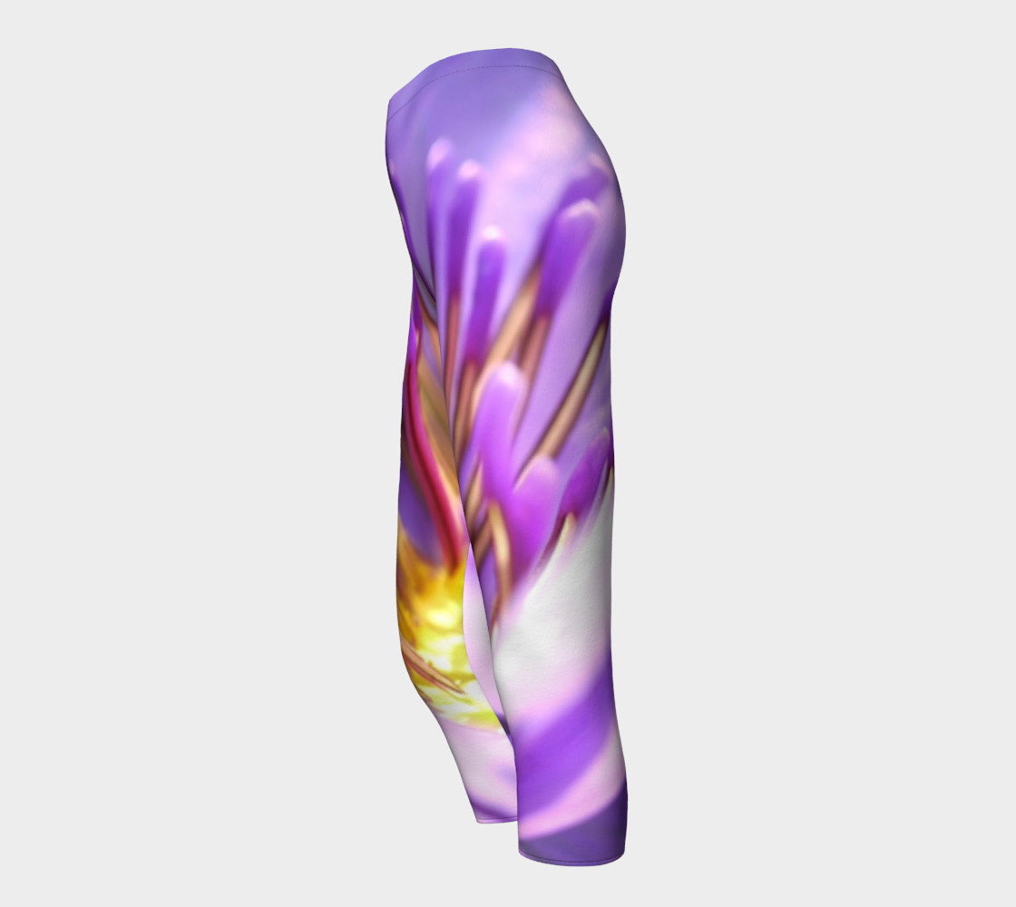 Purple Flower 2 Capris leggings preview #3