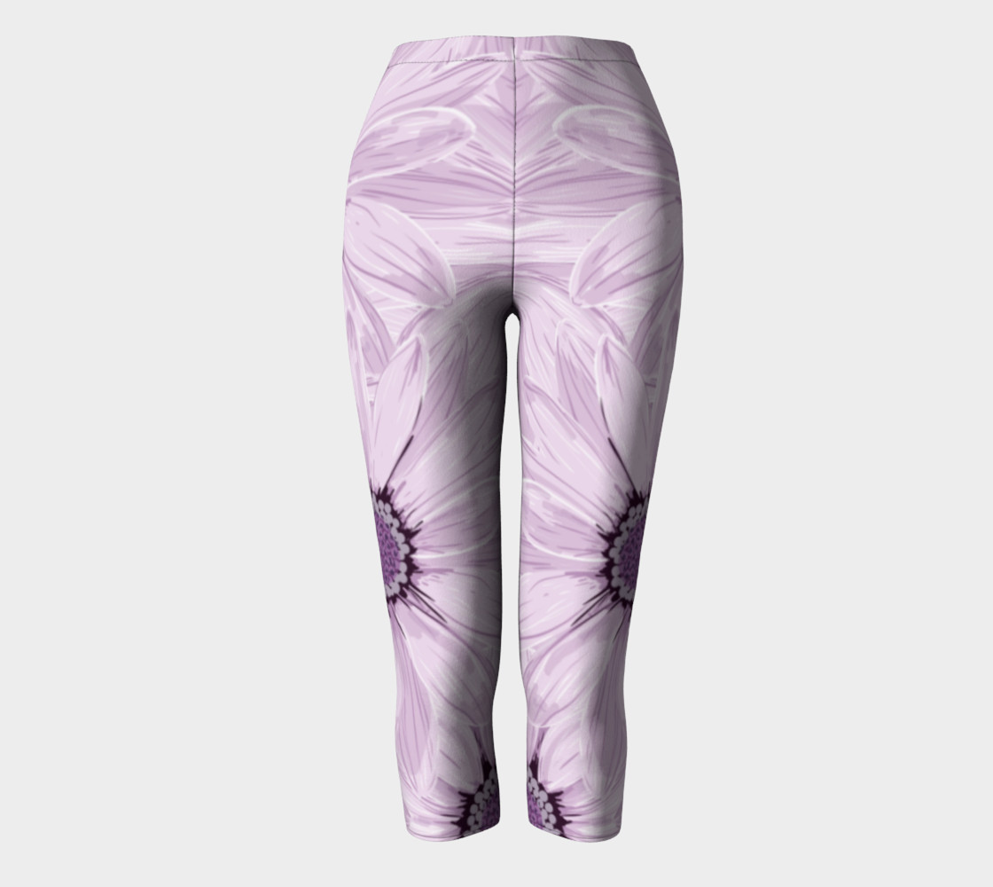 Purple Daisy Blast Capris leggings preview #2