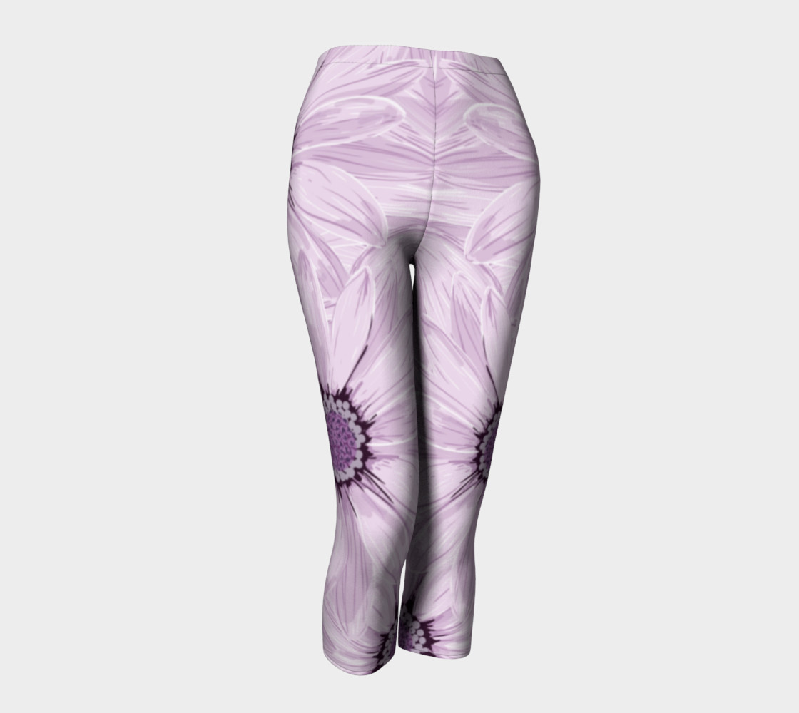 Purple Daisy Blast Capris leggings preview #1