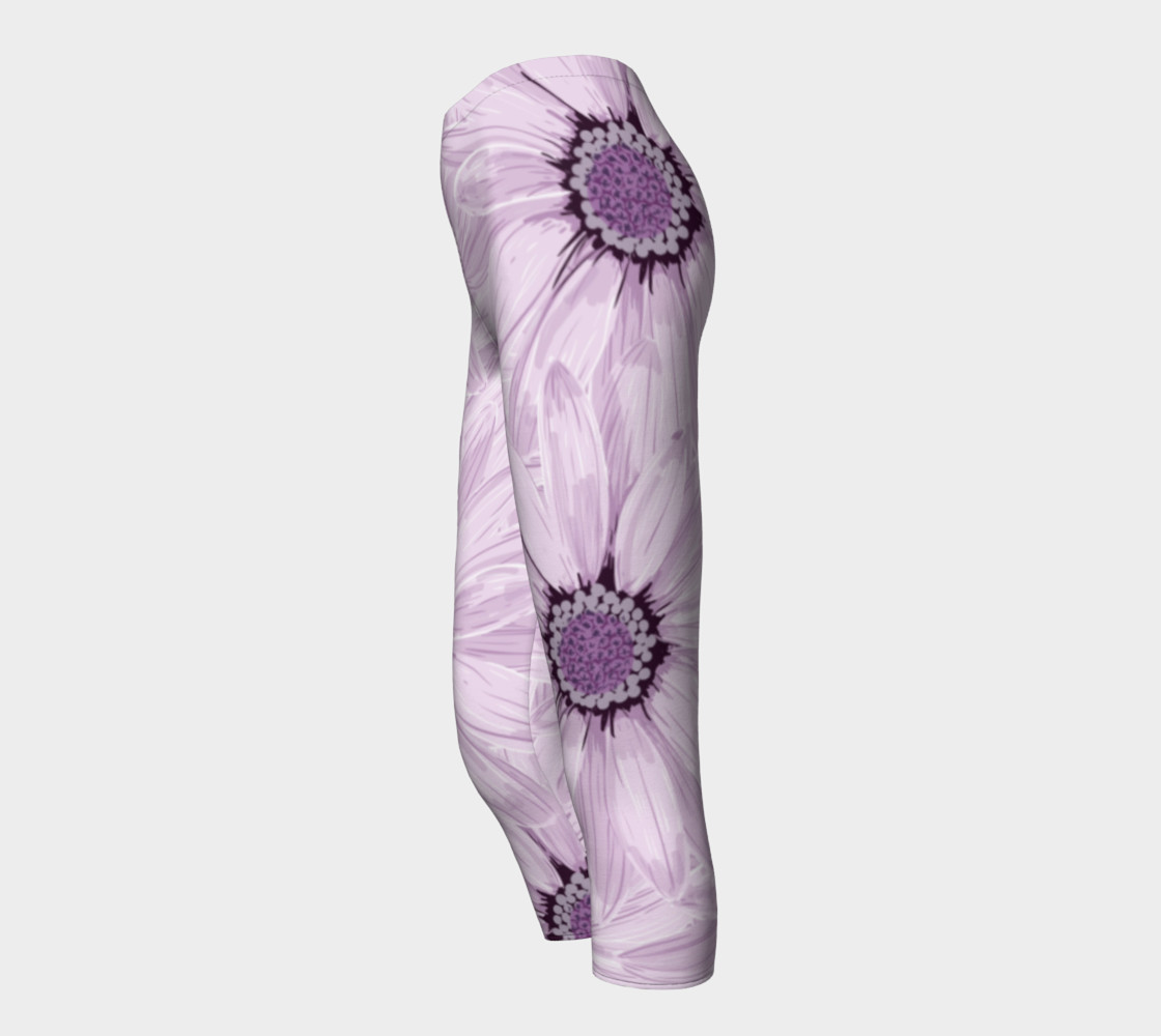 Purple Daisy Blast Capris leggings preview #3