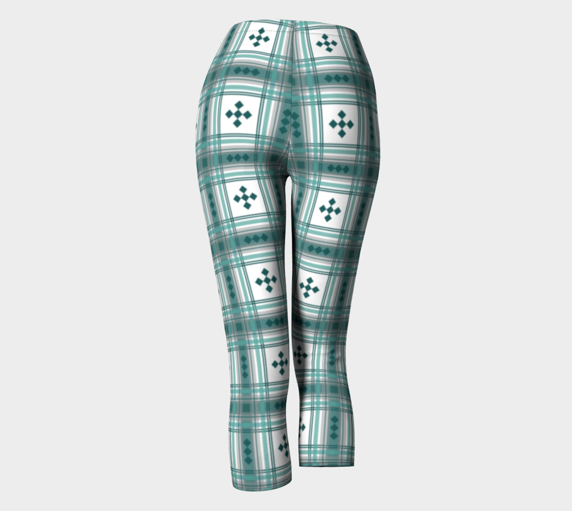 Preppy Plaid in Teal, Gray and White preview #4