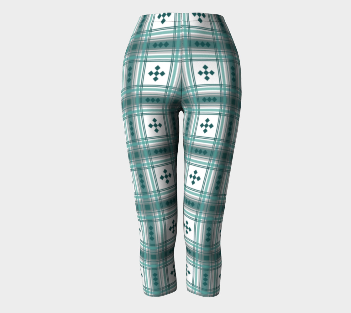 Preppy Plaid in Teal, Gray and White preview #2