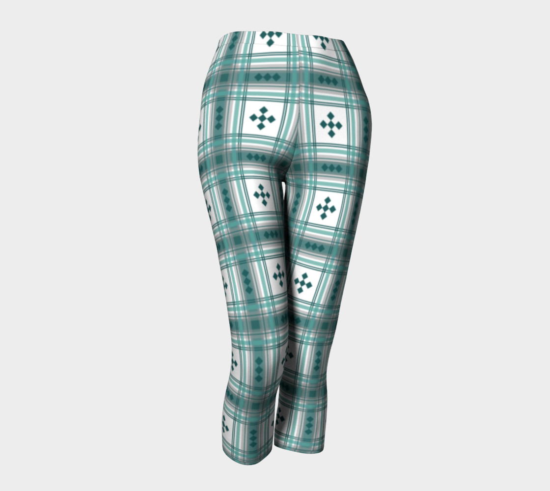 Preppy Plaid in Teal, Gray and White preview #1