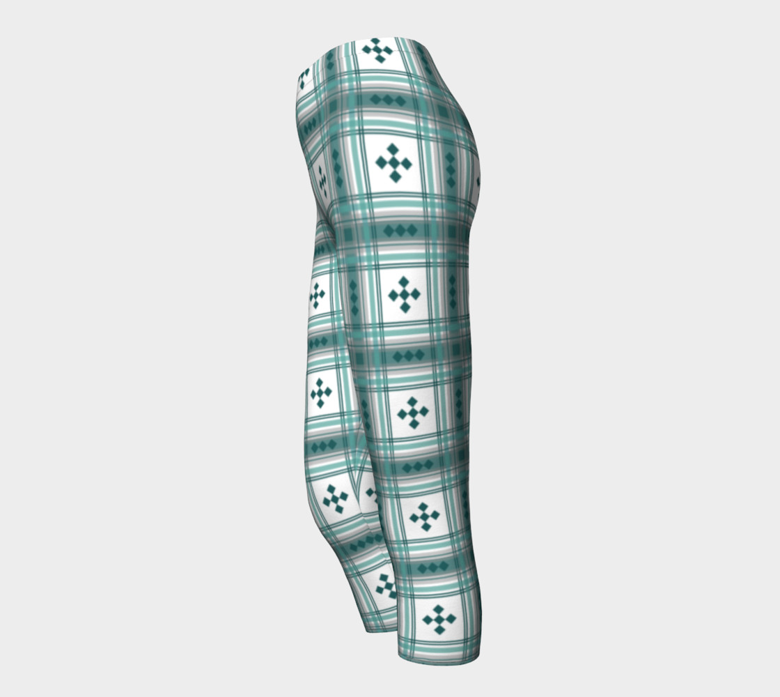 Preppy Plaid in Teal, Gray and White preview #3