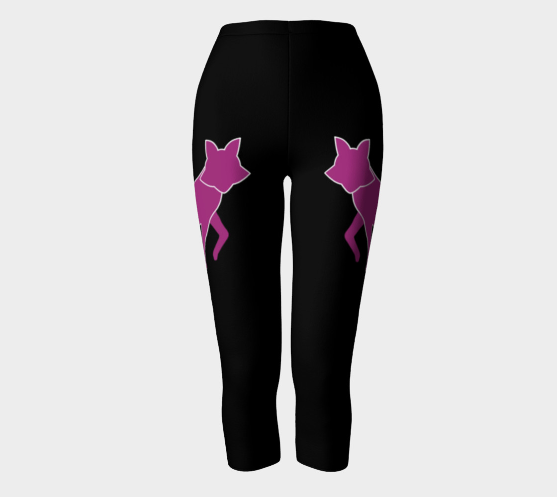 Fox Purple Silhouette Capris leggings preview #2