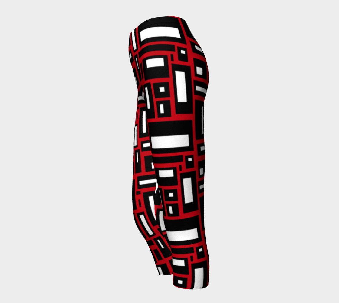 Simple Geometric in Black, White and Red 1 preview #3