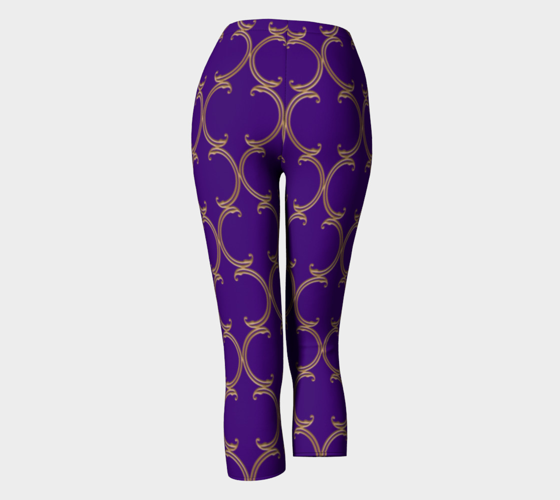 Moroccan Lattice in Purple and Faux Gold preview #4
