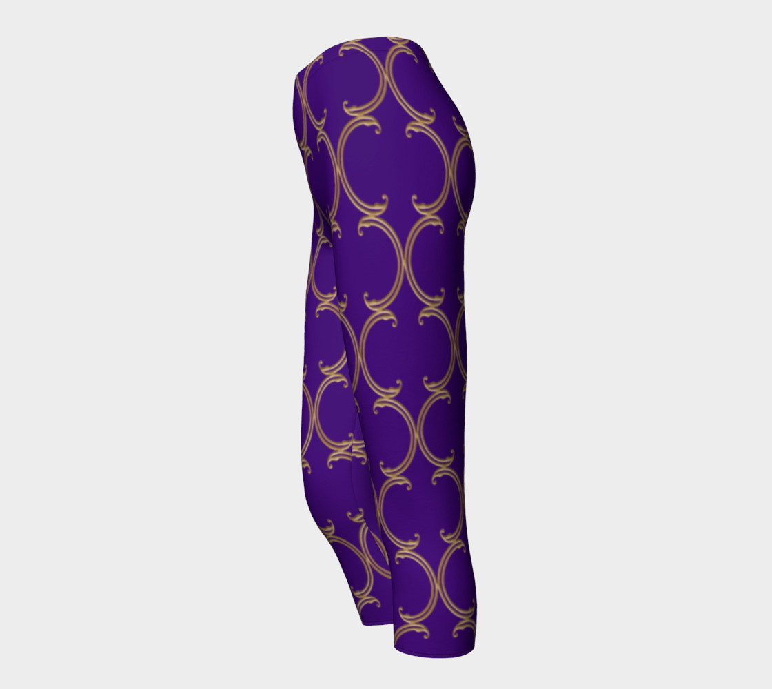 Moroccan Lattice in Purple and Faux Gold preview #3