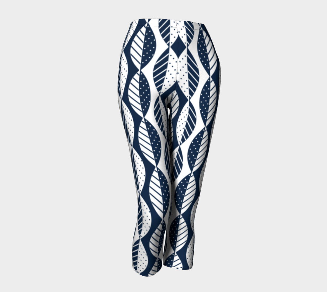 Mod Leaves in Navy and White preview #1