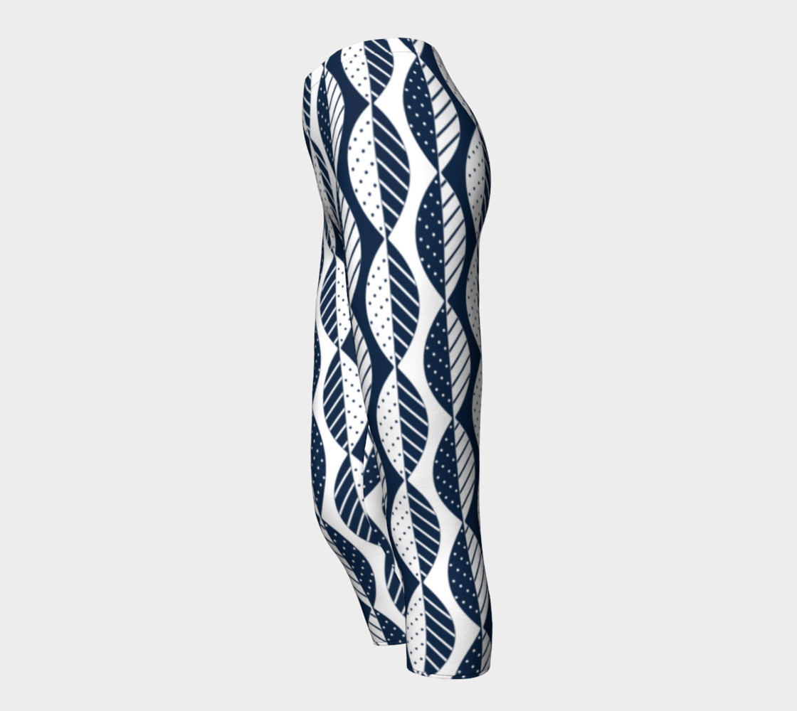 Mod Leaves in Navy and White preview #3