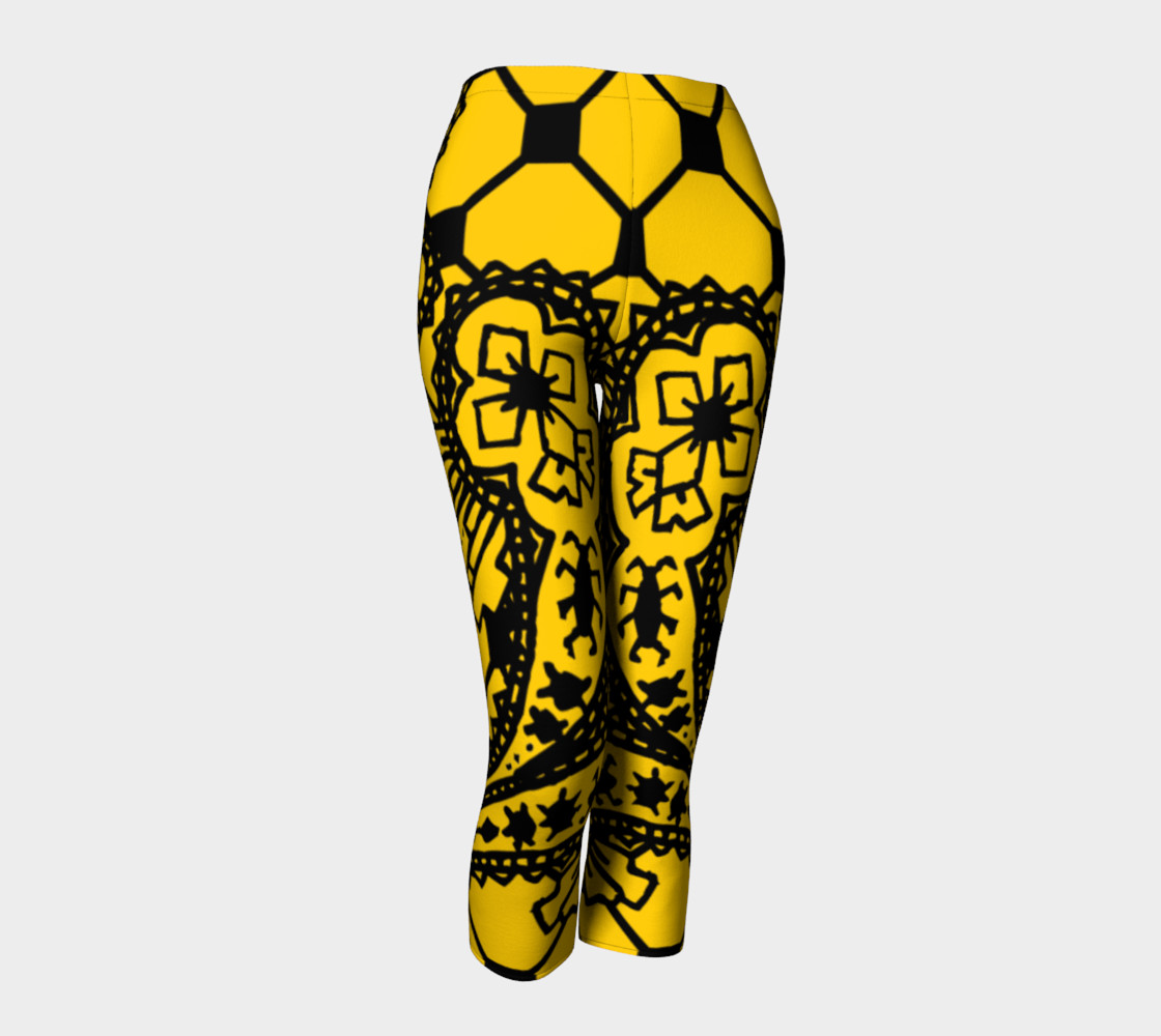 Yellow Grid Paisley Pattern Minton Black Yellow Tile Pattern Paisley Henna Art preview #1