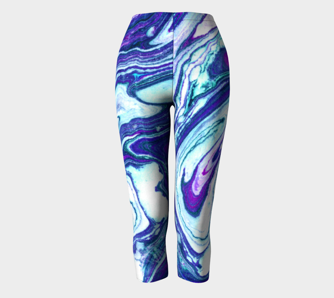Jillian Marble Purple Teal Capri preview #2