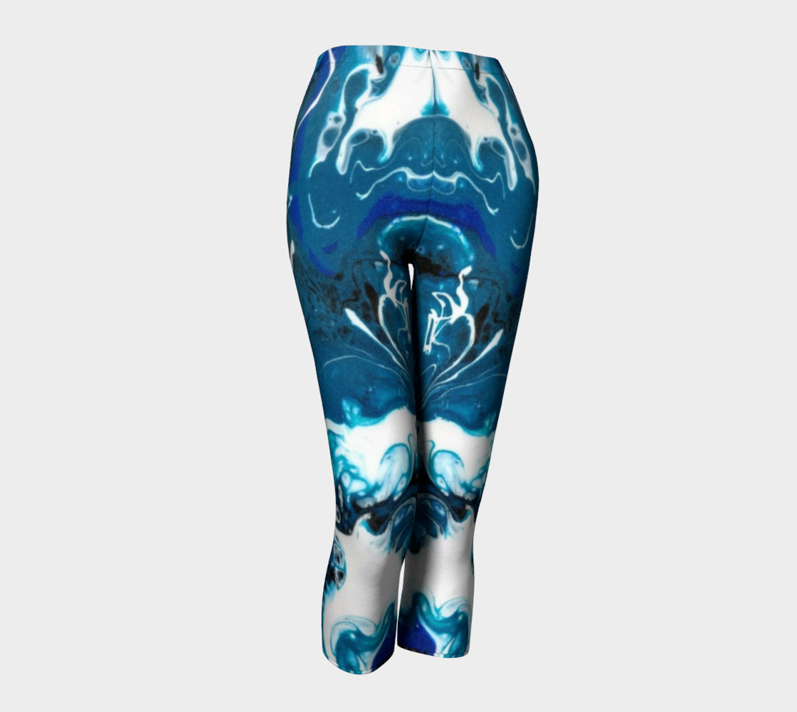 Blue Abstract Capris 3D preview